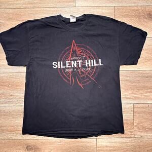 Y2K Welcome to Silent Hill Death Is No Escape Black T Shirt Size XL